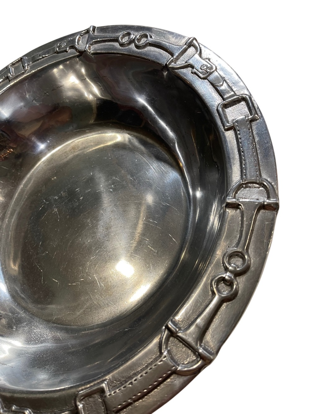 Arthur Court Equestrian Serving Bowl Horse Bit Buckle Cast Aluminum 14” x 3" - Picture 2 of 5